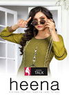 Ft Heena 2 Latest Fancy Designer Heavy Rayon Long Kurti Collection